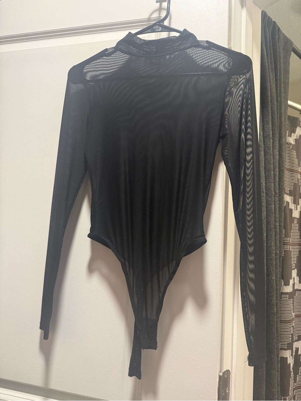 Streetwear Society Black Mesh Long Sleeve Top